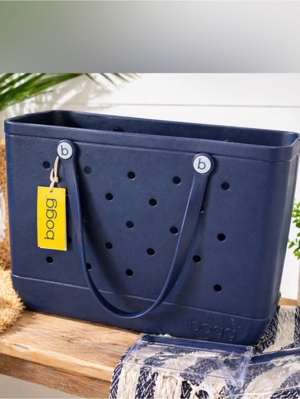 Bogg Bag Original NWT XL Tote “You Navy Me Crazy” Rubber Beach Pool Bag Pouches